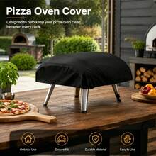 Pizza Oven Cover-2 Sizes Available, Heavyweight 300D Oxford Fabric(Black), The Bottom Features A Drawstring Design, Suitable For 12 Inch Pizza Oven, 16 Inch Pizza Oven, Pizza Oven, Pizza Oven Outdoor(Only The Protective Cover) - View 8