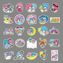 SANRIO 貓咪系列可愛卡通貼紙 100/50張輕量防水乙烯基貼紙，易撕貼，適用於筆記本電腦、水壺、滑板、行李箱、手機殼、剪貼簿等，可愛文具禮品，動漫貼紙，可愛房間裝飾 DIY 手作貼紙組，返校季禮物與派對小禮 - 彩色 - 查看 3