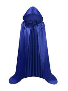 1pc Unisex Halloween Hooded Cape Cloak, Witch Vampire Wizard Crow Adult Costume, Unisex Hooded Robe - Multicolor - View 17