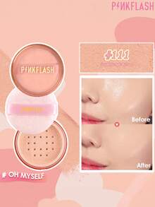 PINKFLASH 6g Bedak Tabur Semi-Transparan Pengontrol Minyak, Tahan Keringat, Tahan Lembap, Anti Noda Masker, Tahan Air, Anti Luntur, Tekstur Ringan Seperti Awan, Bernapas dan Tidak Menyumbat - #111 - View 6