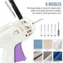 Upgraded Fine Stitch Gun, No Jam Mini Stitch Gun For Clothes, Micro Tagging Gun For Clothing, Quick Clothing Fixer Sewing Tool Kit With 6 Needles, 1000 Black & 1000 White 5mm Mini Fasteners - One Size Fits All - View 4