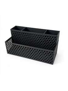 Large Capacity Honeycomb Hollow Design Desktop Organizer, Multi-Layer Multi-Compartment Office Stationery Student Desk Storage Rack, Innovative Back To School Gift, Suitable For Office Desk And Study Desk - One Size - View 13