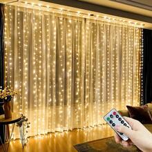 LED Curtain String Lights, Fairy Lights, Christmas Decoration, USB Remote Control, Wedding Party Holiday Decor, Suitable For Home Bedroom, Outdoor Garden, Pathway, Yard, Patio Lighting - USB Curtain Light String - View 15