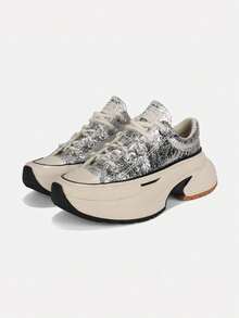 Converse Unisex Chuck Taylor SEASONAL Canvas Low-Top Sneakers A24282C - Silver - View 3