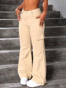 Women Jeans - Khaki - View 3