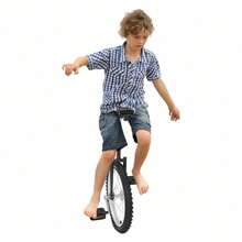 DYNAMI Unicycle With Excellent Steel Frame,Leakproof Tire,Adjustable Height,Curved PU Seat,Mute Bearing,Anti-Slip Designs,For Outdoor Sports Fitness Exercise[A Good Gift For Family And Friends] - Black - View 11