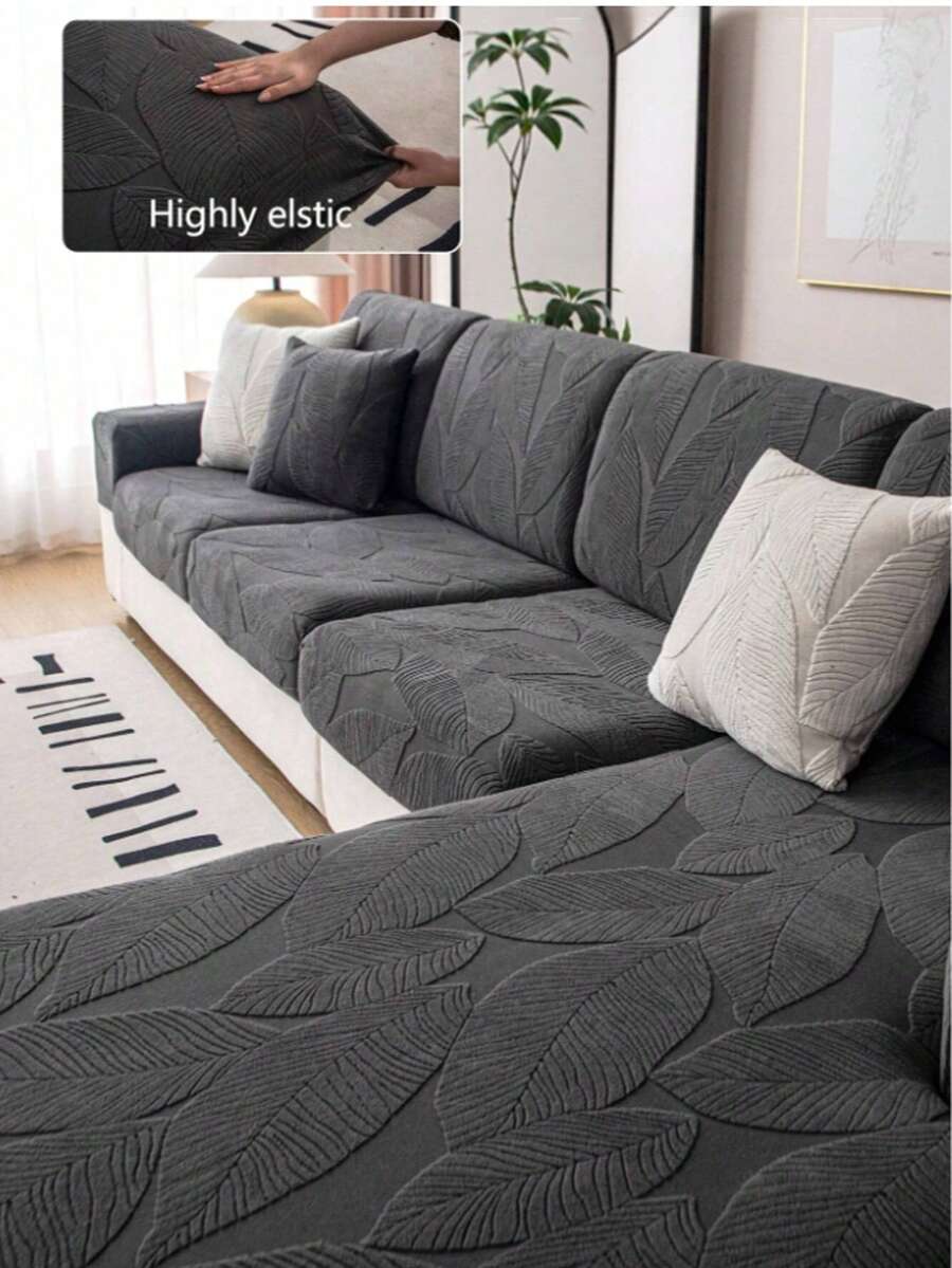 1 Stück einfarbiger Fleece-Sofakissenbezug, weicher Plüsch-Sofakissenbezug, elastisch und bequem, geeignet für alle Jahreszeiten, warm, minimalistischer Stil, rutschfest und fleckenabweisend, elastisch, maschinenwaschbar, geeignet für Rückenlehnenbezug/1/2/3/4/L-förmiges Sofa, mit Armlehnen und Rückenlehne, Wohnzimmer, Schlafzimmer, Arbeitszimmer (Kissenbezug nicht enthalten) - Verschiedenfarbig - Übersicht 1