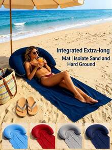 Foldable Inflatable Beach Mat, Lightweight And Portable, Waterproof Picnic Camping Gear, Suitable For Outdoor Camping, Beach Party, Bathroom, Swimming Pool, Beach Camping Essentials, Friends Gathering, Outdoor Cooking, Summer Pool Accessories - Multiple Styles - View 2