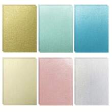 A4 Pearl Paper, 60/50 Sheets Printable Glitter Paper, 120gsm, Single-Sided, Suitable For DIY Crafts, Invitations, Greeting Cards, Scrapbooking, Manual Embossing Machine, Badge Backing Paper - 1 Set - View 2
