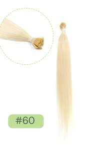 平頭角蛋白接髮片 100% 真人髮 12-24 英吋 隱形 F-Head 接髮 高品質自然外觀 適合細髮 直髮接髮 適用婚禮、日常、派對與萬聖節造型 - 彩色 - 查看 7