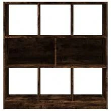 vidaXL Bücherregal Geraucherte Eiche 97,5x29,5x100 cm Holzwerkstoff, Büroschrank, Bücherregal, Regal, Büroregal, Bücherregale, Regale, Aktenregal - Geräucherte Eiche - Übersicht 6