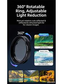 CPL Magnetic Polarizing Filter For Phone, Optical High-Definition Photography Filter, 52mm New Model - A - View 3