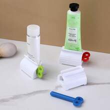 Espremedor Pasta Dente Suporte Dispenser Tubo Creme Dental Pomada - 1PC Cor aleatória - Visão 2
