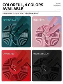 Adjustable Jump Rope, Unisex, Suitable For Aerobic Fitness And Gym Training, PVC Material With Foam Handles, Lightweight And Fast, Ideal For Outdoor Fitness, Sports Training And Competition - Multicolor - View 12