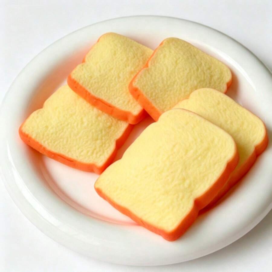 1pc Realistic Building Block Toast Squeeze Toy, Sliced Bread Model Creative Stress Relief Gadget, Venting Toy For Kids
