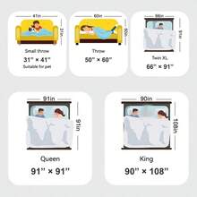 VDH Printed Flannel Bubble Blanket, Double-Sided Reversible Design, Soft Comfortable Warm, Extra-Large Size, All Seasons, For Bedroom Sofa Office, Great Christmas Halloween Gift - 乳白色 - 查看 2