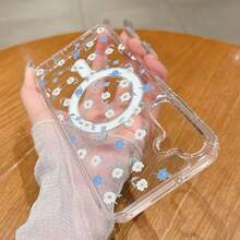 [24h Shipping From DE/FR/ES]Apple 11- 17Phone Case: 1 Piece Creative Fashion Print With Blue And White Flower Pattern, Shockproof, Soft Touch, Made Of PC, Compatible With Galaxy S26ultra/S26+/26/25/25+/25ultra/S24fe/S23/S23+/S23ultra/S22/S21/S20fe/A14/A15/A16/A17/A57/A56/A54/A55/. GCX - Clear - View 7