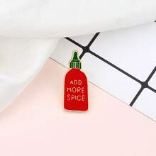 1 Pc Of Fun Cartoon-Themed Sandwich Hot Sauce And Fries Alloy Brooch Perfect For Students To Wear On Bags As A Unique Accessory - Multicolor - View 10