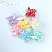 20pcs-25pcs Acrylic AB Color Windmill Beads DIY Mobile Phone Chain Keychain Bead Accessories Material Bulk Bead Wholesale - Multicolor - View 25