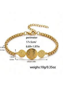 ZIRUISP St Benedict Bracelet Women Men,Adjustable Stainless Steel Chain,Protection Medal Amulet, Christian Catholic Religious Jewelry,Baptism Gift Daily Wear - St. Benedict's Bracelet - View 3
