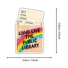 1PC 3Inches Retro Public Library Card Vintage Sticker, Bookish Library Ticket Aesthetic Design For Laptops, Notebooks, Planners, Journals, Water Bottles, Lockers, Perfect Gift For Readers, Students, Teachers, Creatives, And Book Lovers - Multicolor - View 9