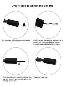 Adjustable Jump Rope, Unisex, Suitable For Aerobic Fitness And Gym Training, PVC Material With Foam Handles, Lightweight And Fast, Ideal For Outdoor Fitness, Sports Training And Competition - Multicolor - View 10