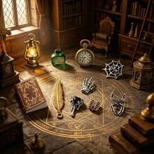 10件/組 迷你魔法復古書套組 1:12 魔法場景裝飾 迷你魔法蜘蛛套組 書款隨機 攝影道具模型 - 微縮魔法擺飾 - 查看 4