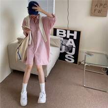New Spring/Autumn Women's Clothing Simple Elegant Loose Versatile Mid-Length Long Sleeve Shirt - Pink - View 6