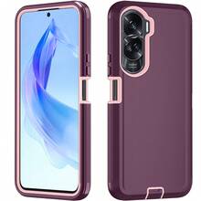 Military-Grade Shockproof Heavy-Duty Full-Body Protective Phone Case, Anti-Scratch Durable 3-In-1 Protective Cover For IPhone, Galaxy, HONOR And Other Smartphones Birthday Gift - Wine Red Powder - View 72