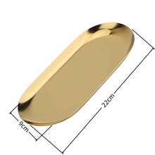 Luxury Decorative Stainless Steel Tray For Jewelry Food Gold - 金色 - 查看 13