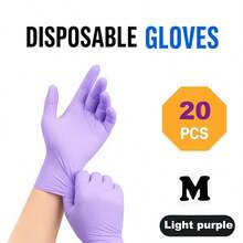 Disposable Nitrile Gloves - Lightweight, Suitable For Home Cleaning, Pet Care, Multi-Purpose Cleaning Gloves, Fashionable Cleaning Gloves, All-Season Use, Ambidextrous, Multiple Colors To Choose From - Light Purple - View 17