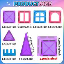 Magnetic Blocks, 40/60/100PCS Building Blocks, Magnets Building Set, STEM Construction Stacking Blocks & Montessori Learning Toy Gift For Kids Boys And Girls Preschool Kindergarden Toy, Mix Colors(Suitable For Ages 3+) - Multicolor - View 7