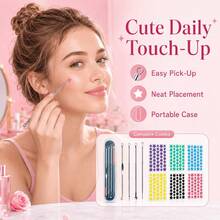 4-Piece Stainless Steel Acne Tool Set With Storage Box And 6-Color Star Acne Patches, Portable Beauty Care Kit For Home, Travel And Daily Use - Multicolor - View 2