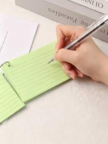 Colorful Loose-Leaf Index Cards With Ring Binder, Lined Flashcards, Suitable For Study Notes, Vocabulary, Review, Memory Aid And To-Do Lists, Portable Replaceable Memo Cards, Suitable For Students, Teachers, Office, Home And School Organization, Daily Learning Tool - Multicolor - View 2