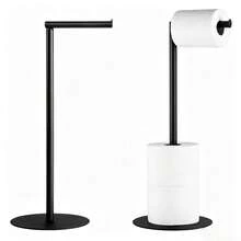 1pc Vertical Multi-Roll Paper Towel Holder, Stainless Steel Free-Drill Movable Paper Roll Rack, Multi-Roll Storage Organizer, Suitable For Kitchen And Bathroom, Floor Standing Paper Towel Rack, Can Store Most Regular Kitchen Paper And Toilet Paper, Saves Countertop Space - Multicolor - View 1