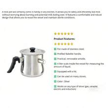 1.6L Stainless Steel Milk/Rice Pot With Whistle – Gas & Induction Compatible - View 4