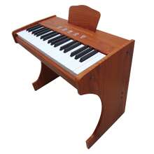 Piano Digital Infantil de Madeira 37 Teclas com Painel Touch Rhythmic - Marrom - Visão 2