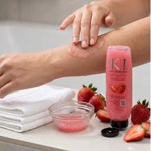 Facial And Body Scrub Gel With Natural Strawberry Extract, KJ. - Hot Pink - View 4
