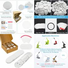 Sets 58mm/ 2.28 Inch Approx. 2.25 Button Maker Supplies, Blank Pins Buttons Press For DIY Badge Maker Machine, Parts To Create Custom Pins - Silvery - View 2