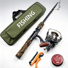 SEACHASER Ultralight Telescopic Fishing Rod And Reel Combo, Portable Lure Fishing Kit With Carry Bag For Freshwater Fishing - Multicolor - View 3