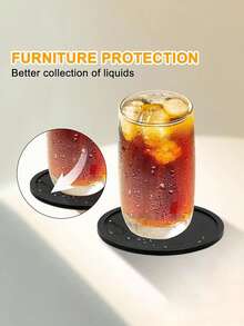 6/12 Pcs Coasters With Holder For Beer, Coffee, Silicone Coaster Set For Table Decor For Kitchen, Bar, Dining Room, Living Room, Housewarming Gifts - Multicolor - View 2