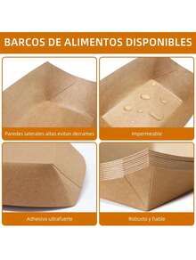 Disposable Serving Trays - Brown - View 4