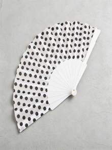 1pc Polka Dot Folding Fan, Lightweight And Foldable, Suitable For Summer Daily Use, Can Be Used As An Aesthetic Photo Prop For Beach Scenes And Daily Outfits, Also A Fashionable Cooling Accessory - Multicolor - View 13