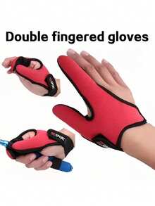 A Breathable Fishing Glove Designed For Easy Movement And Convenient Fastening - Featuring A Dual-Finger Design For The Right Hand That Offers Exceptional Comfort - Multicolor - View 2