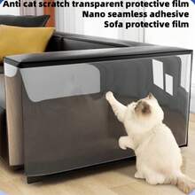 1 Rolo - Filme de Proteção de Móveis Transparente, Filme de Proteção Contra Arranhões de Gato, Filme de Proteção Anti-Arranhões, Filme de Proteção Anti-Arranhões Autoadesivo, Transparente, Filme Anti-Arranhões, Móveis, Sofá, Parede, Proteção de Porta, Proteção de Móveis, Fita Anti-Arranhões para Proteção de Sofá - 45*200cm - Visão 4