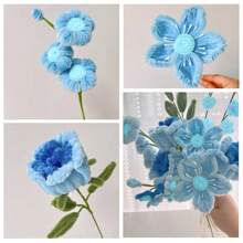 [Customer Favoriate]112pcs Craft Supplies Ultra Dense Chenille Stems, Multi-Color, Including 100pcs Pipe Cleaners, 10pcs Flower Stems, 1pc Floral Tape& 1 Tutorial Video, For DIY Handmade, Chenille Stems Flower Set, Christmas Pipe Cleaners Craft Set - DIY Bouquet Kit - View 6