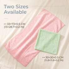 Wash Cloths 6/12/24 Pack, Super Soft & Skin Friendly Face Towel For Sensitive Skin, Reusable Washable Makeup Remover Cloth, Easy To RinseFacial Cleaning Cloth - Green - View 3