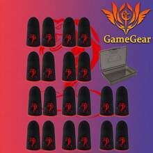 20 buah Sarung Jari untuk Permainan Ular, Sarung Jari Anti Keringat dan Bernapas, Sarung Jari Gaming dengan Sensitivitas Tinggi - Merah - View 7