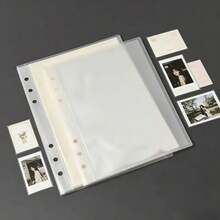 Álbum de Cartões Solto A5 com 6 Argolas e 4/2/1 Bolsos, Protetores de Página de Cartão de Foto Dupla Face com 4 Bolsos, Páginas de Refil Soltas Transparentes, Álbum de Armazenamento de Página de Cartão Estilo Bolso, Páginas Internas de PP Transparentes, Capas Transparentes para Cartões de Troca, Protetores de Página Transparentes, Capas de Álbum de Fotos de Plástico, Protetores de Bolso, Álbum de Armazenamento de Fotos, Adequado para Entusiastas de Planejamento, Colecionadores de Cartões, Estudantes, Sala de Estudo, Sala de Aula, Estúdio, Temporada de Volta às Aulas - A5 - Visão 6