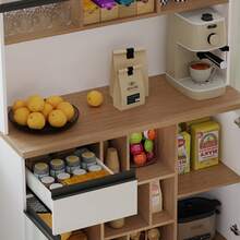 Modern White High Gloss Sideboard - Adjustable Shelves - 白色 - 查看 5